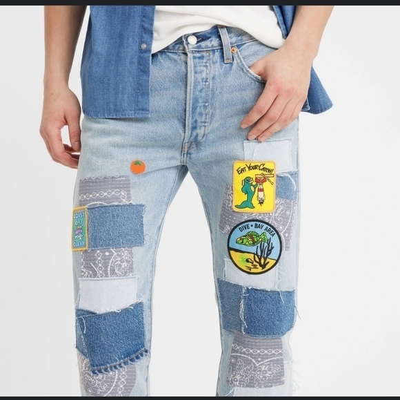 Levi's Other - Levi's 501 original jeans 150th anniversary special patchwork